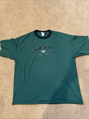 NFL Green Jets Logo Ringer T-Shirt - Men's